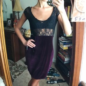 Urban Outfitters Lace & Velvet Dress